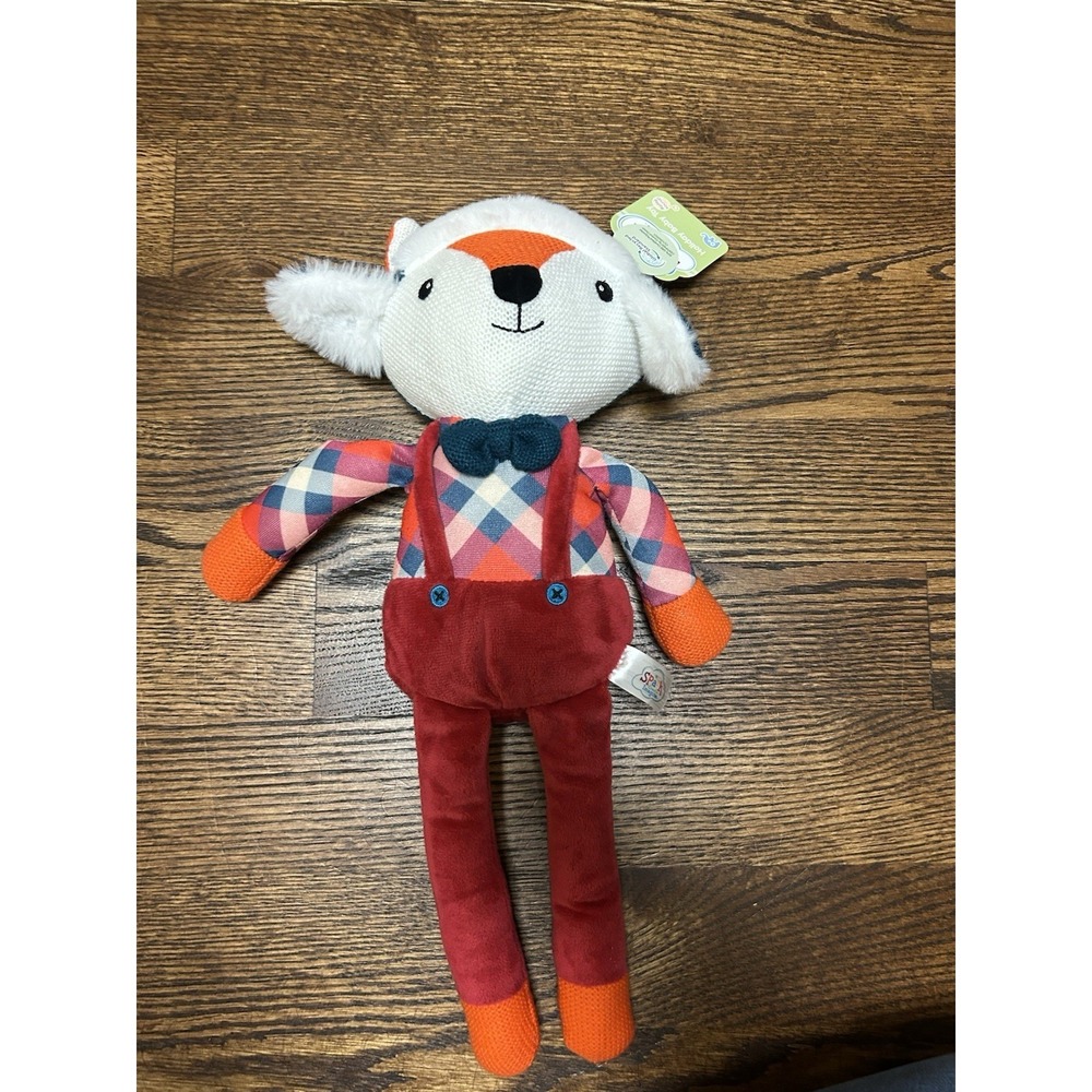 Spark Create‎ Imagine Fancy Winter Fox Plush Rattle 18" Stuffed Animal Baby New